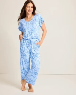 Jersey Short Sleeve & Cropped Pants Pajama Set