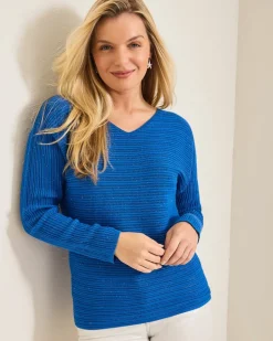 Jewel Bay Sequin V-Neck Sweater