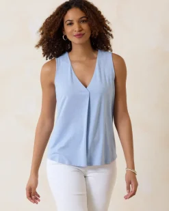 Kauai Box Pleat Tank Top