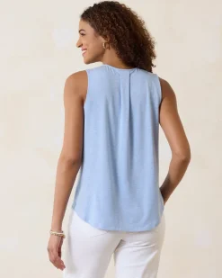Kauai Box Pleat Tank Top
