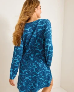 Knit Long-Sleeve Short Sleep Dress