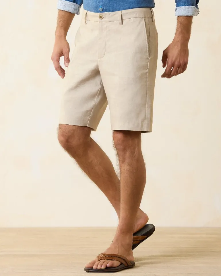 Latigo Beach Linen-Blend Flat-Front 10-Inch Shorts