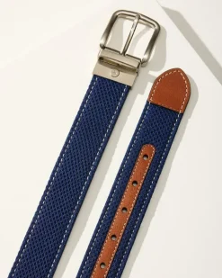 Leather Mesh Reversible Performance Belt