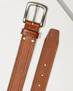 Leather Top-Stitch Belt
