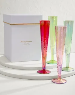 Luster Champagne Glasses — Set of 4