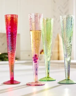 Luster Champagne Glasses — Set of 4