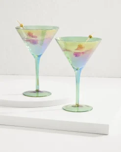 Luster Martini Glasses — Set of 2