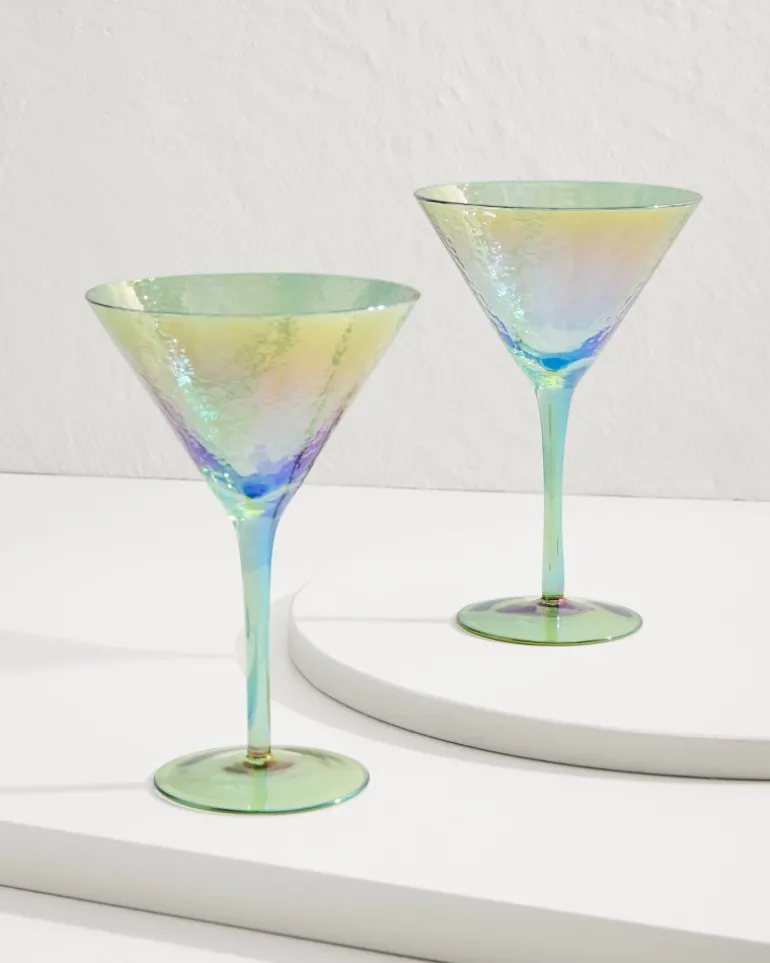 Luster Martini Glasses — Set of 2