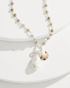Marco Island Shell and Mother of Pearl Pendant Necklace