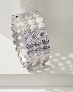 Marco Island Textured Disc Statement Bangle