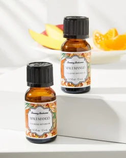 Maui Mango Ceramic Pineapple Diffuser Oil Refill Set