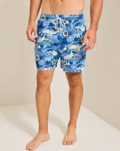 Naples Ocean Echoes 6-Inch Swim Trunks