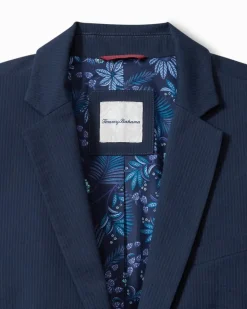 Nova Wave Stretch-Seersucker Blazer