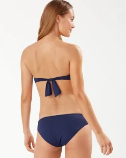 Pearl Twist-Front Bandeau Bikini Top