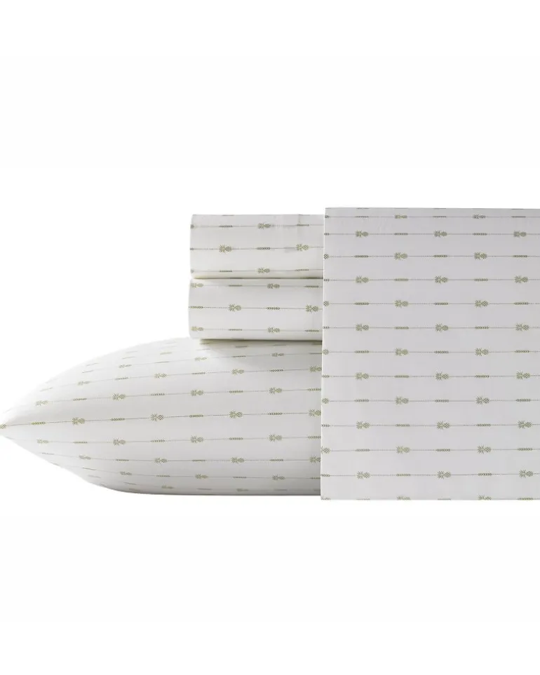 Pineapple Pinstripe 4-Piece King Sheet Set