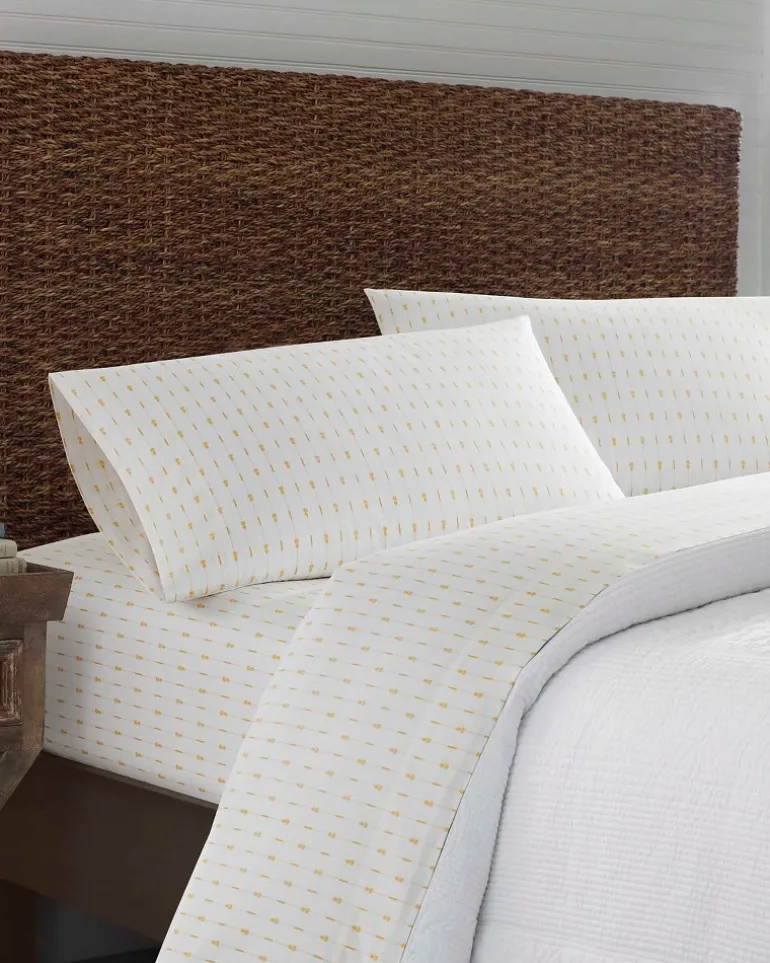 Pineapple Pinstripe 4-Piece King Sheet Set