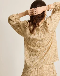 Playa Python Peasant Top