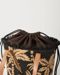 Raffia Palms Small Tote