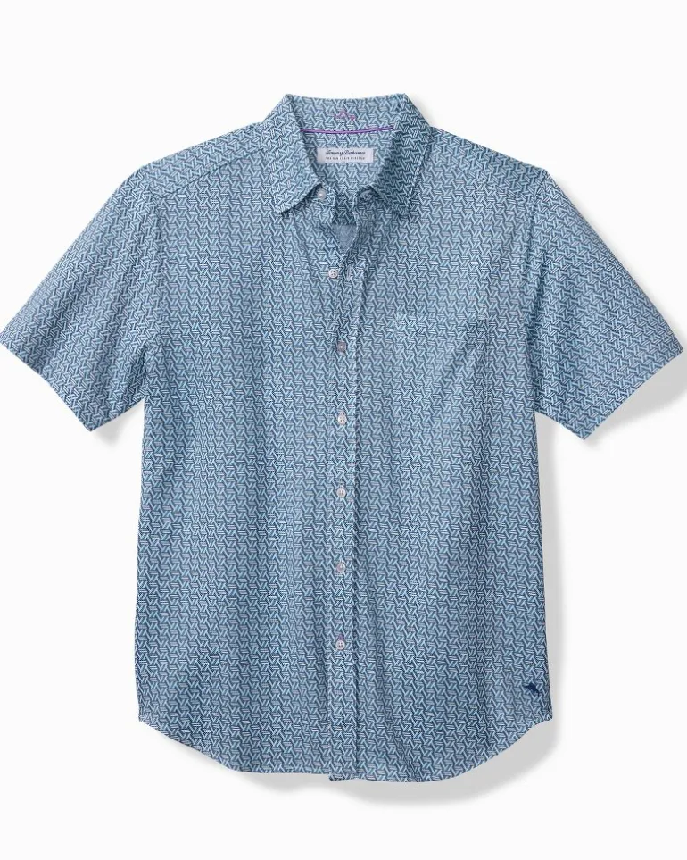 San Lucio Plaza Geo Stretch Knit Shirt