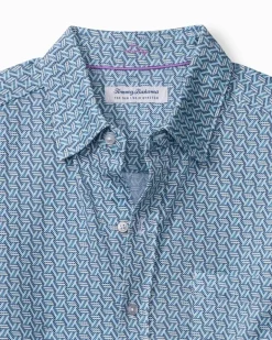 San Lucio Plaza Geo Stretch Knit Shirt