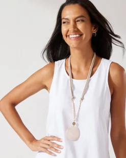 Sanibel Island Large Mother-of-Pearl Pendant Necklace