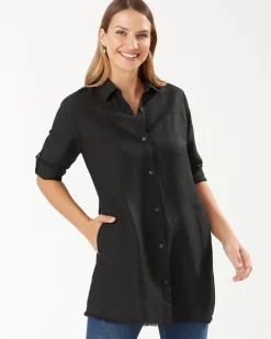 St. Lucia Linen-Blend Beach Shirt