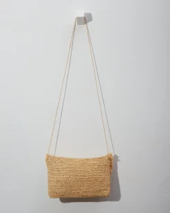 Sunburst Raffia Clutch