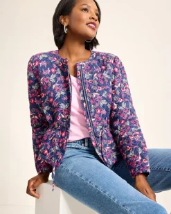 Sweeping Floral Quilted Jacket