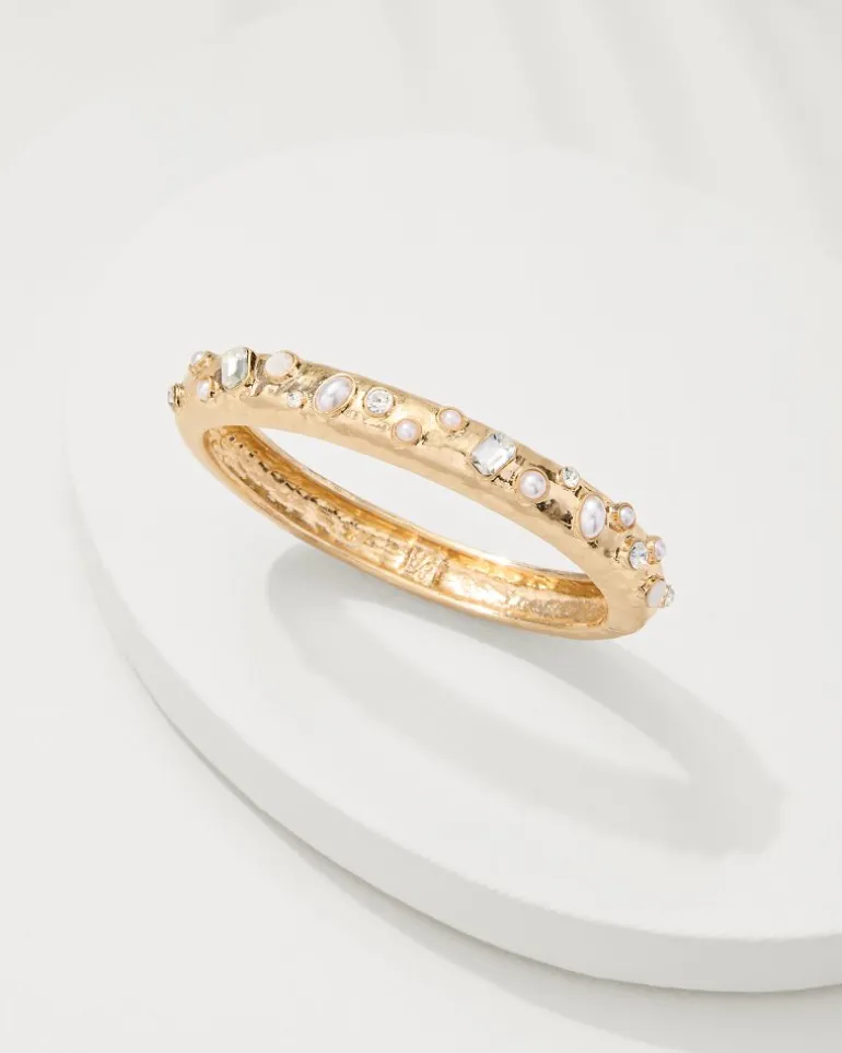 Tidal Treasure Mother of Pearl and Stone Bangle