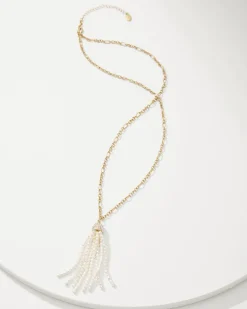 Tidal Treasure Pearl Tassel Necklace