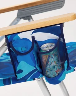 Tommy Bahama Blue Monstera Deluxe Backpack Beach Chair