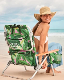 Tommy Bahama Swaying Fronds Deluxe Backpack Beach Chair