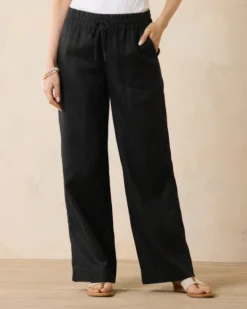 Two Palms High-Rise Linen Easy Pants