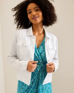 Two Palms Shimmer Linen Jacket