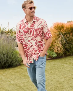 Veracruz Cay Lindavista Leaves Short-Sleeve Shirt