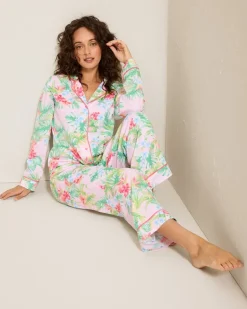 Woven Sateen Long Sleeve & Pants Pajama Set