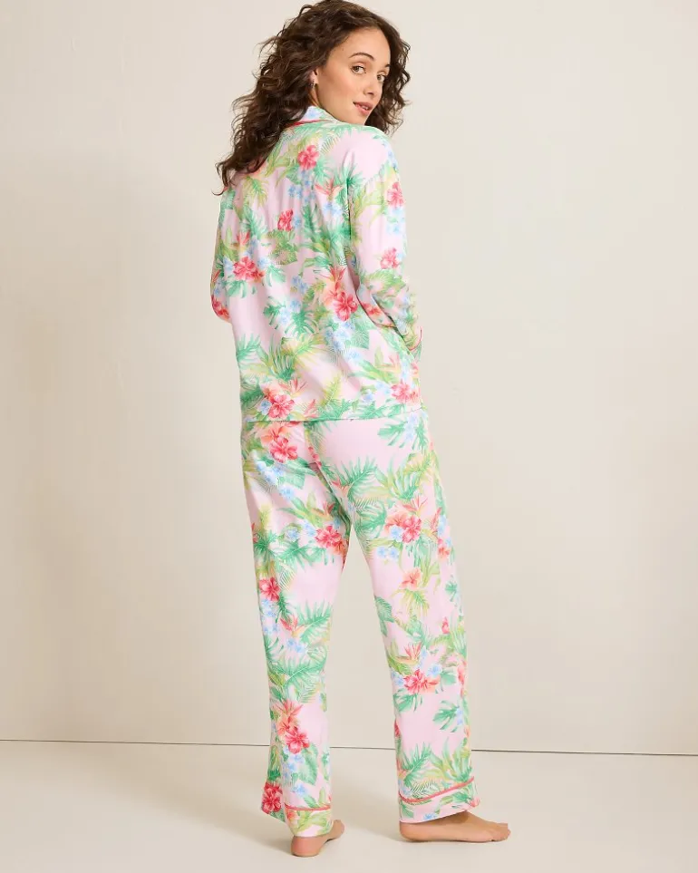 Woven Sateen Long Sleeve & Pants Pajama Set